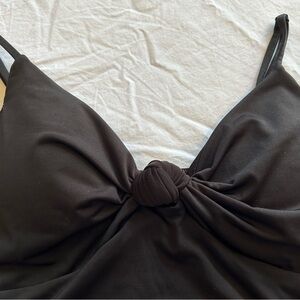 Cupped bra black stretchy body suit